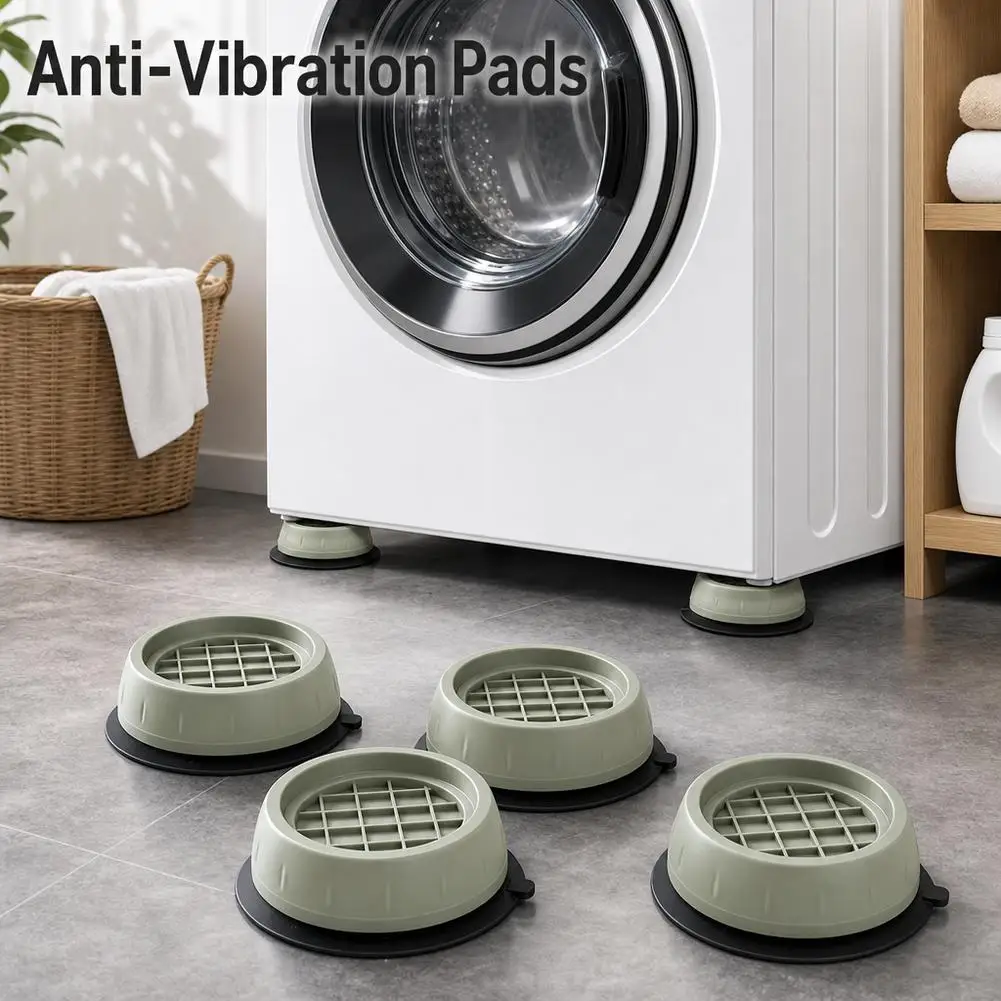 4Pcs Anti Vibration Feet Pads Waterproof Legs Slipstop Silent Skid Raiser Mat Washing Machine Support Dampers Stand Furniture