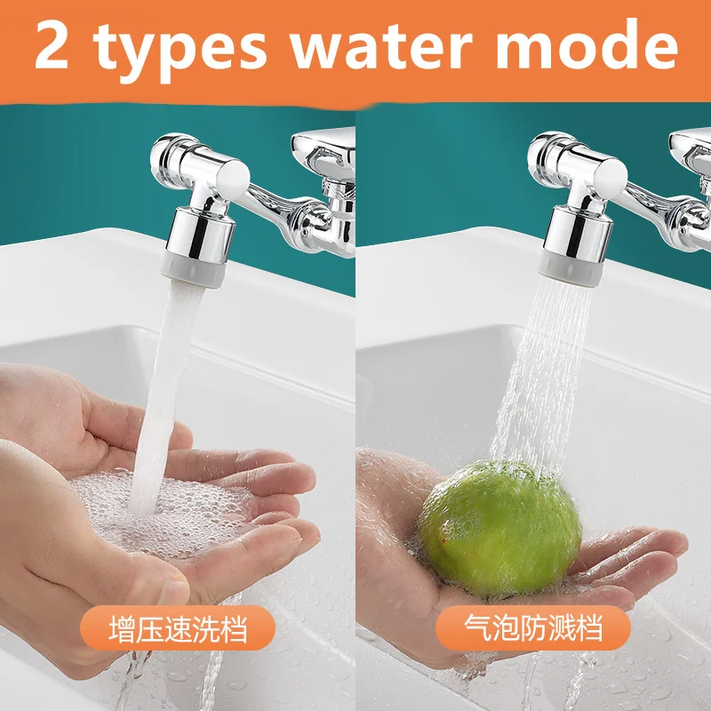 1080° Universal Rotation Faucet Extender Sprayer Head Kitchen Robot Arm Extension Faucets Mixer Aerator Bubbler Water Tap Nozzle