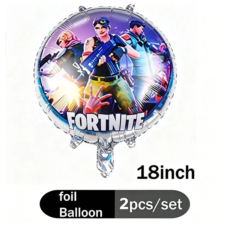 Fortnite Einweg-Partydekorationsset: Teller, Becher, Strohhalme, Kombination für Feier-Tischdekoration, Spielthemen-Geburtstags-Tischzubehör – Detail 36