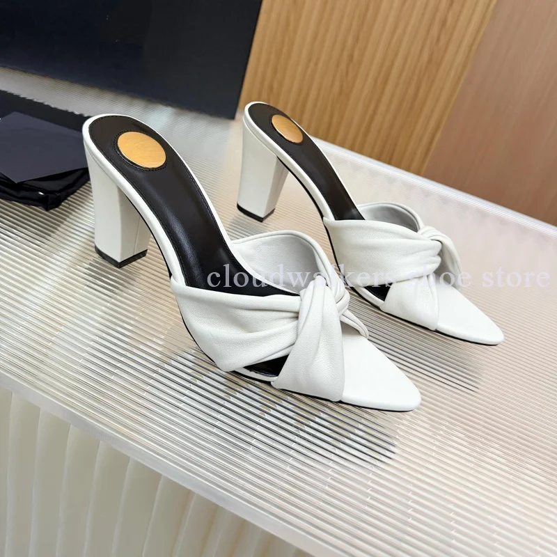 

Black Patent Leather Red Crystal Ball Strange Heel Mule Slippers Ruby Peep Toe Women's Slippers Party Slingback Casual Slippers