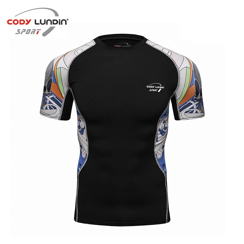 Muay Thai T-shirt Rash Guard Men Boxing Compression Shirts Rashguard Jiu jitsu T-shirt Fighting Bjj Kickboxing MMA Clothing