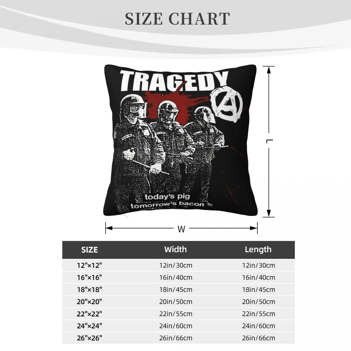 المأساة الفرقة D Beat Thrash Crust له البطل ذهب من Ashes Rise طباعة جديدة السعر المنخفض الاتجاه أي شعار كيس وسادة #4