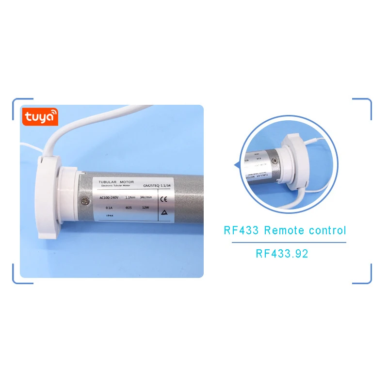 Tuya 25mm Tubular Motor 110V 220V Automatic Electric Roller Blinds Shutter Motor DIY Smart Home Wifi Curtain Gooogle Home