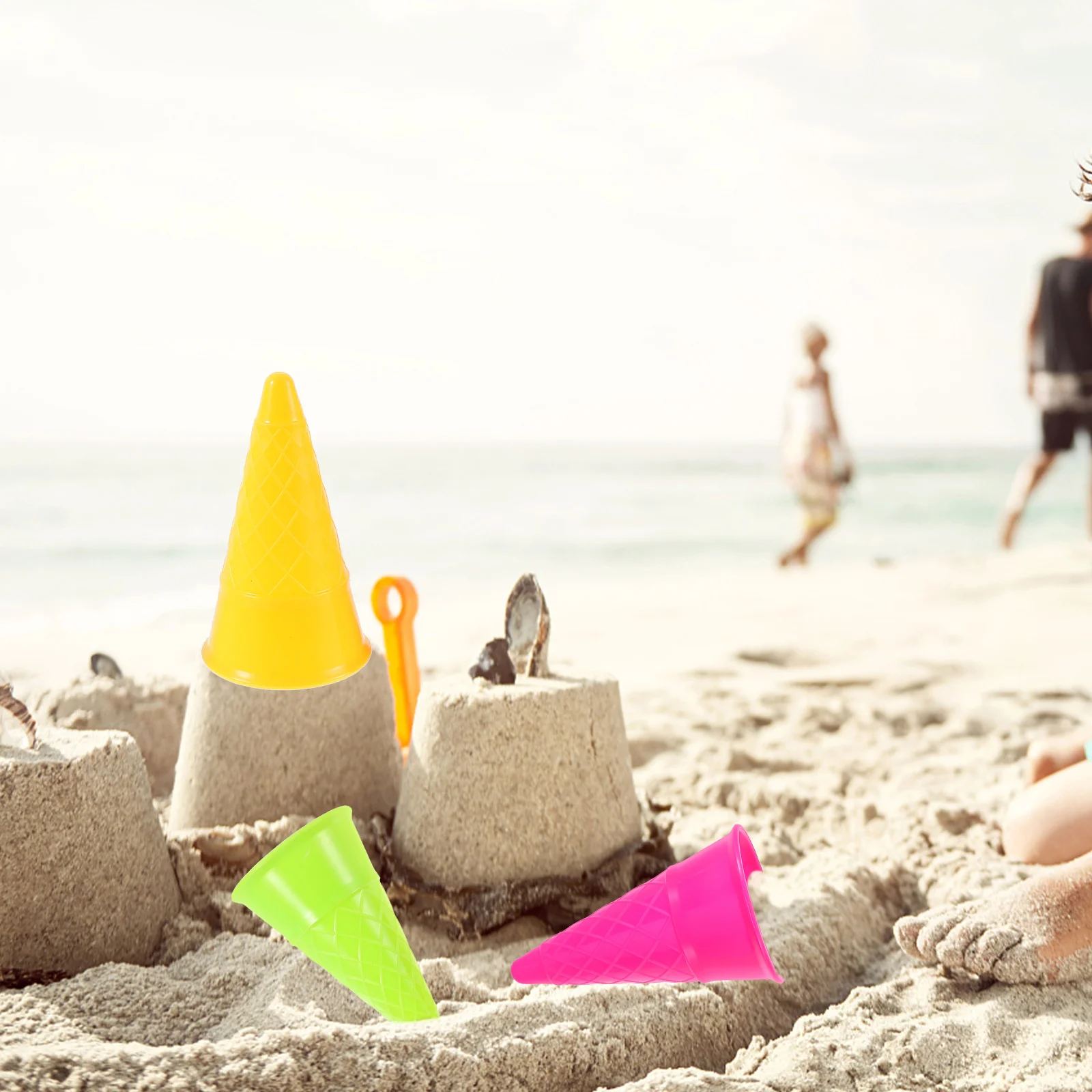 5 pezzi al mare, giocattoli con sabbia, gelato da spiaggia per bambini dai 8 ai 12 anni, tazza di plastica per bambini