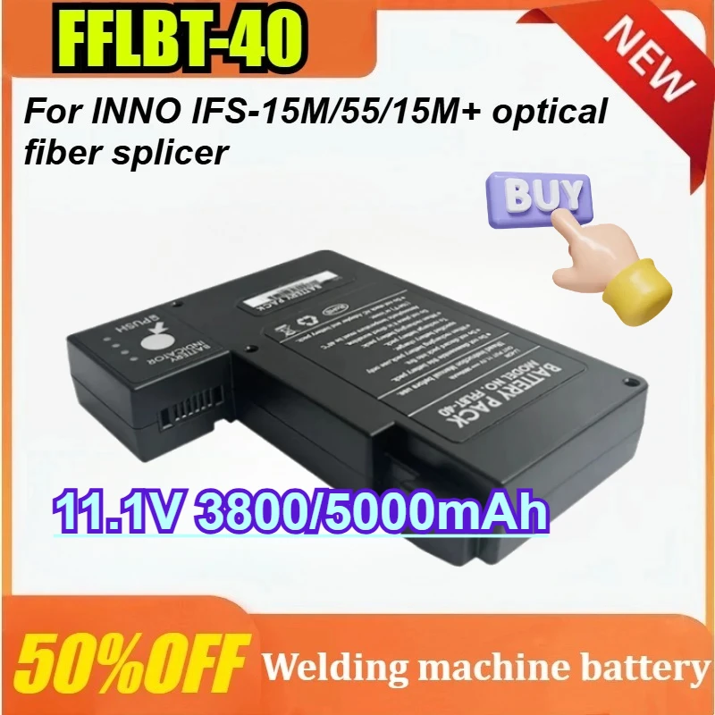 

New FFLBT-40 11.1V 3800/5000mAh for INNO IFS-15M/15M+/55/55M for Heima H9/D21 Fusion Splicer Battery