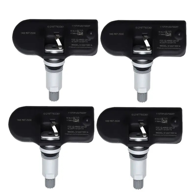 

For VW Golf GTI Jetta Passat Tiguan Compatible 1K0907253E Car TPMS Tire Pressure Monitoring Sensor(4PCS)