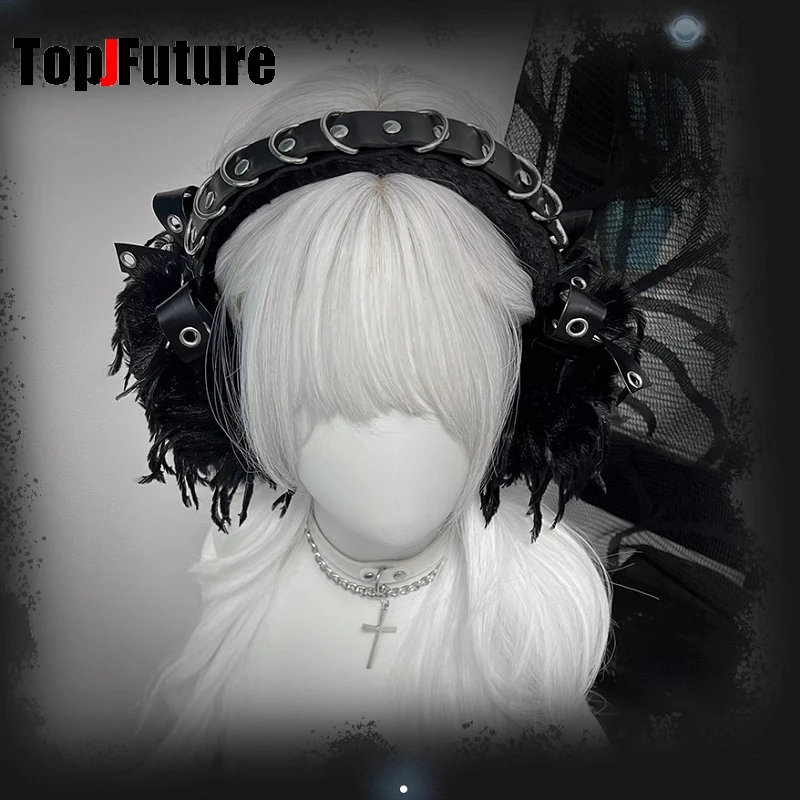 Gothic Lolita Oorbeschermers Punk Nieuwe Designer Harige Oorkap Oorbeschermer Oor Warmer Gothic Steampunk Gehoorbescherming Fietsen Oordopjes