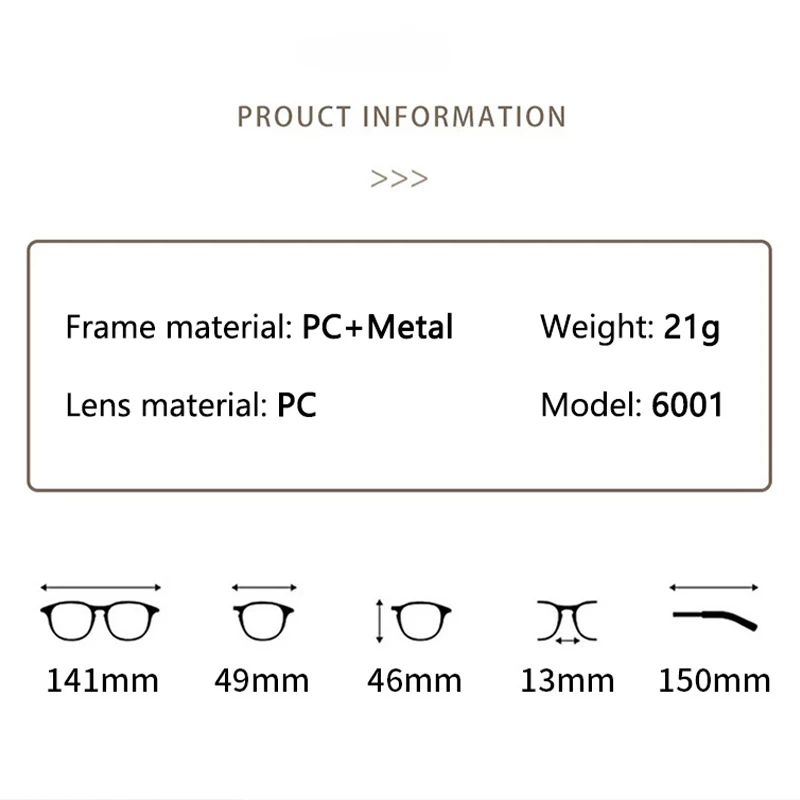 Women's Fashionable Reading Glasses Super Light and Versatile Anti-blue Light Glasses for Middle-aged and Elderly image 6