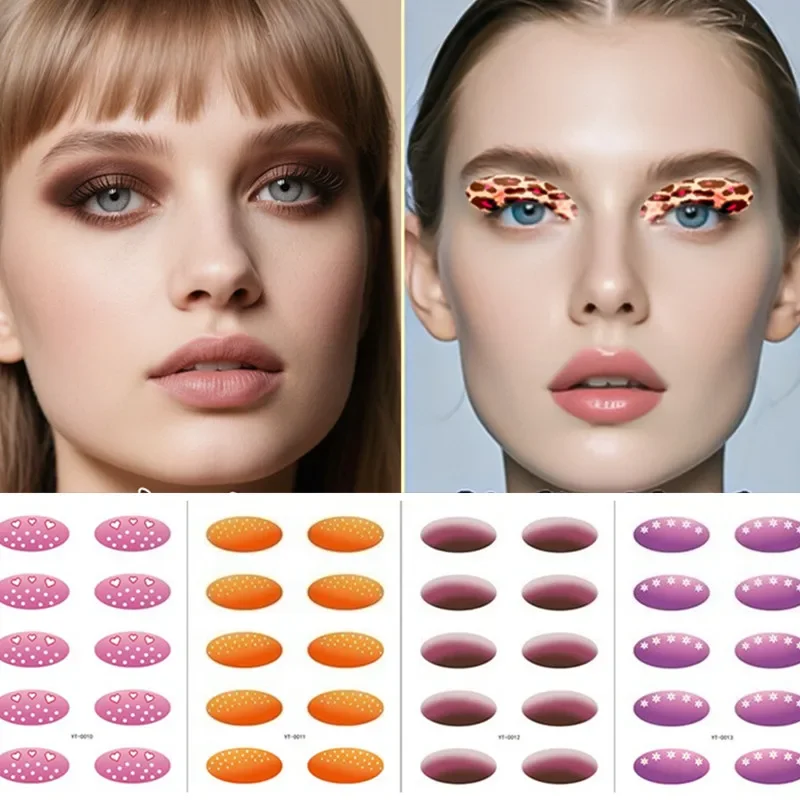 Eye Shadow Stickers Stage Party Eye Makeup Decals Waterproof Self Adhesive Eye Decorations Disposable Cosmetic Tattoo Tools - view 6