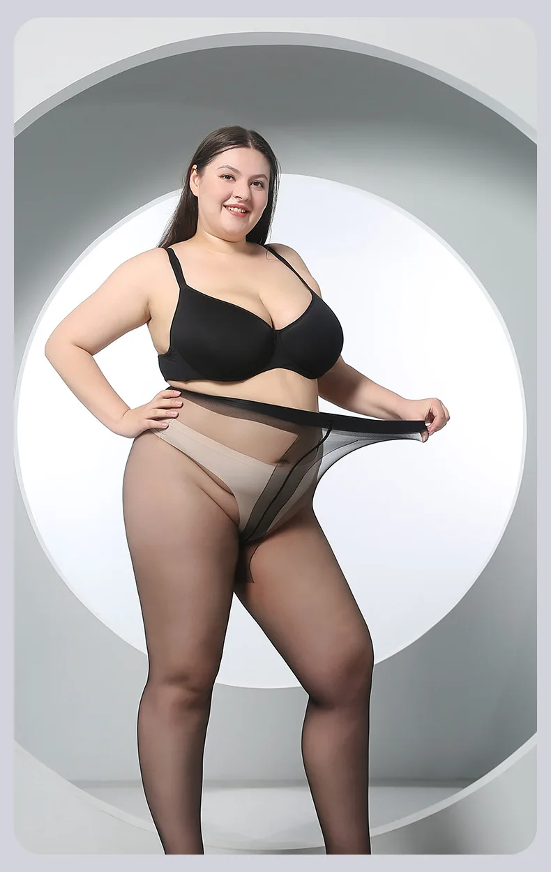 Strümpfe in Übergröße, 150 kg, 3D-T-Schritt, fein und weich, willkürlich schneiden, Fett hinzufügen und Strümpfe für Frauen – Detail 12