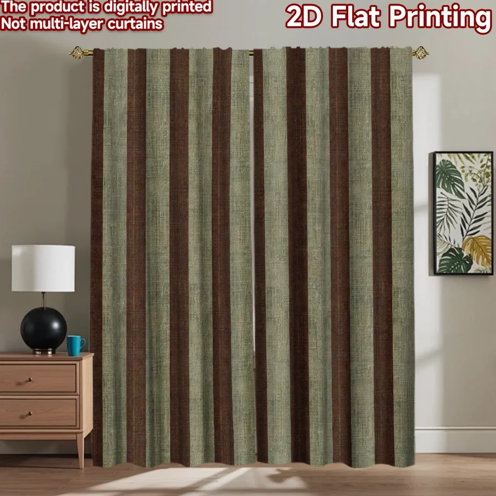 

1pc 2D flat Photography Backdrop Background cloth Brown and Green Stripes 100% Polyester Birthday Party Use for Home and party
