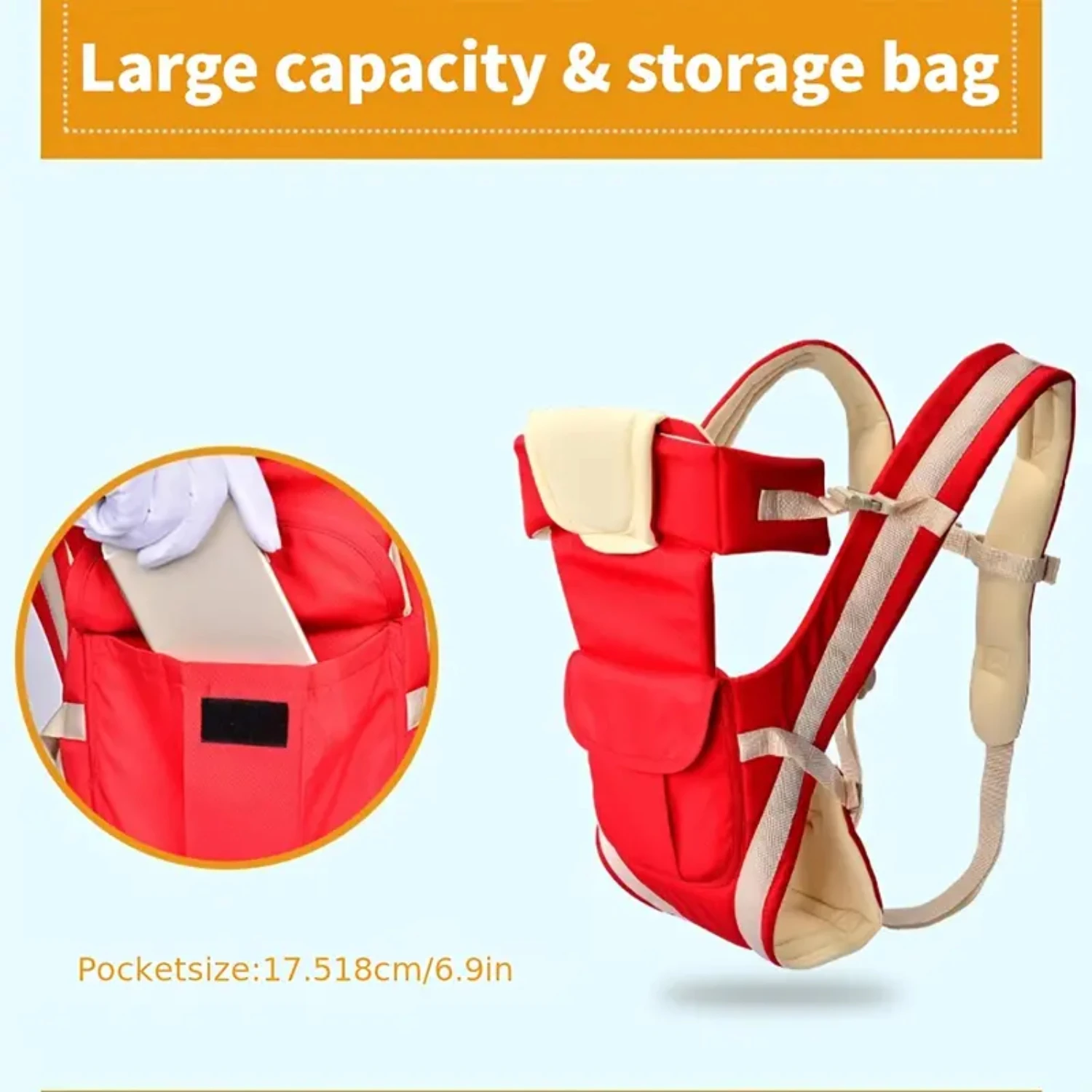 Breathable and Stylish Multifunctional Baby Carrier - Universal Newborn Waist Stool with Double Front Hugging Shoulder Strap for