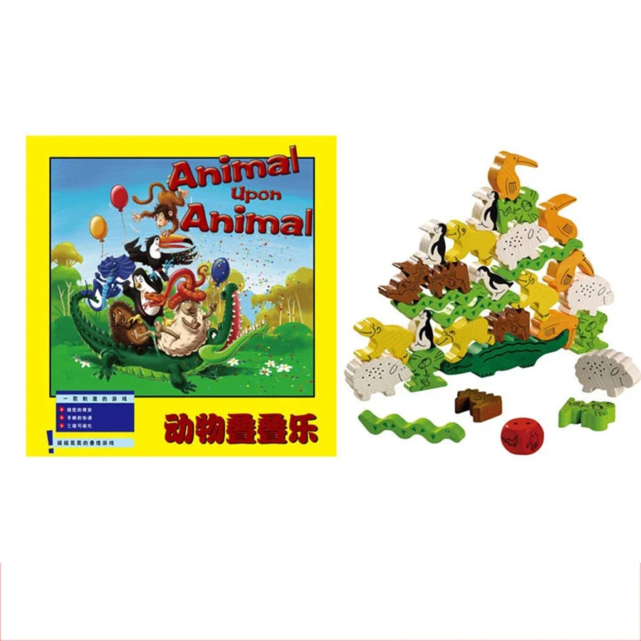 Animal 32pcs Family Game Board Games For Kids Upon Animals Dobble Stacking Children Party Games New