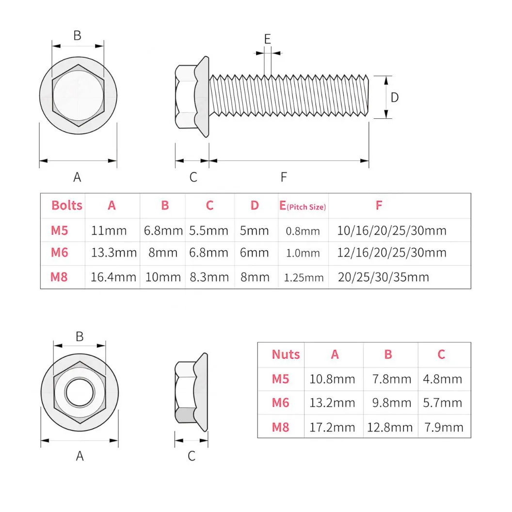 240 قطعة 8.8 درجة الكربون الصلب اللون الزنك شفة الترباس M5 M6 M8 الجوز محاصر مجموعة ، مناسبة لمشاريع DIY ، إصلاح المنزل ، #2
