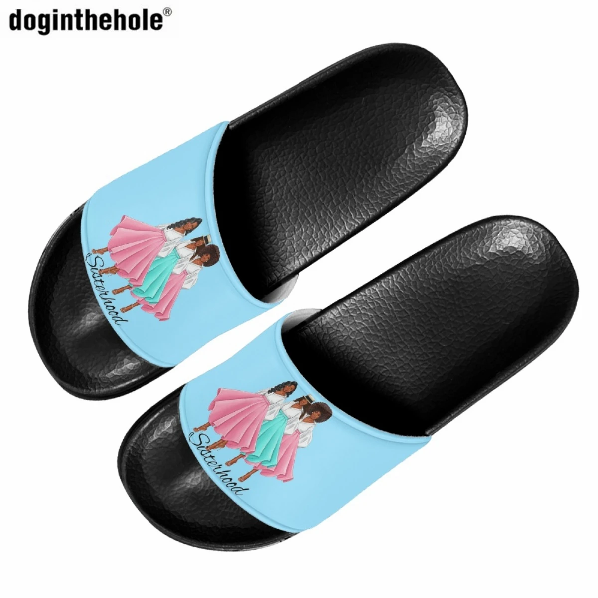 

Summer New Slippers for Women EVA Non-Slip Home Slip On Slippers Hot Gamma Phi Delta Sorority Print Outdoor Beach Wading Sandals