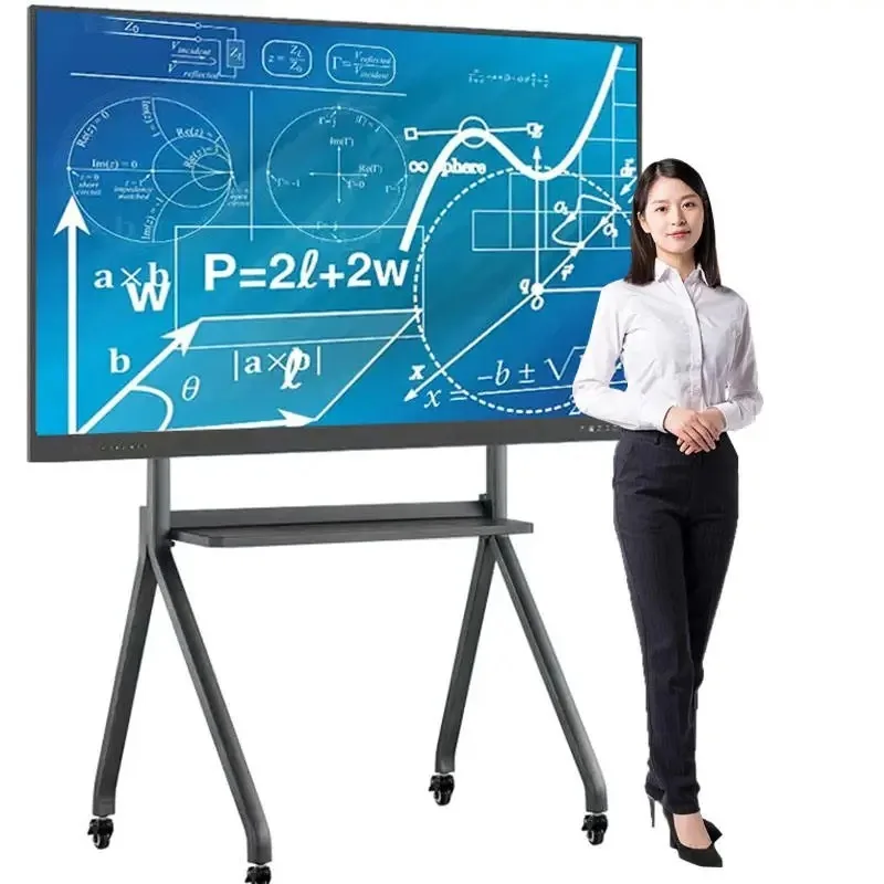 Indoor 65/75/85 Inch Multi-Touch Screen Boards Tv LCD Panels Double System Interactive Whiteboard Meeting Rooms Education