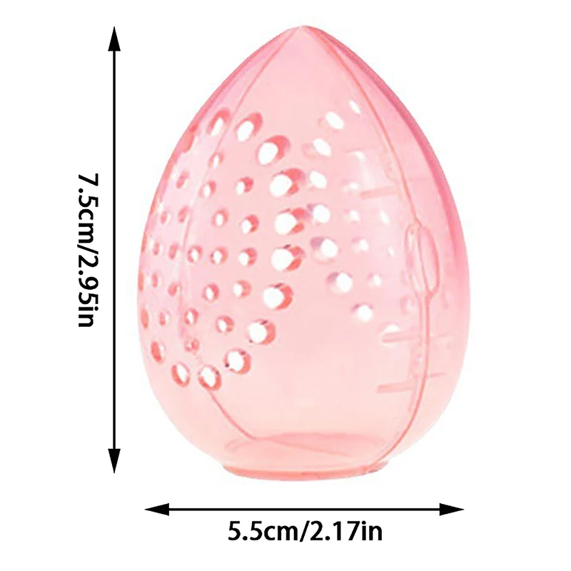 Organizer i stojak na gąbki do makijażu |   Oddychający plastikowy pojemnik w kształcie jajka na gąbki do makijażu, utrzymuje porządek na toalecie.