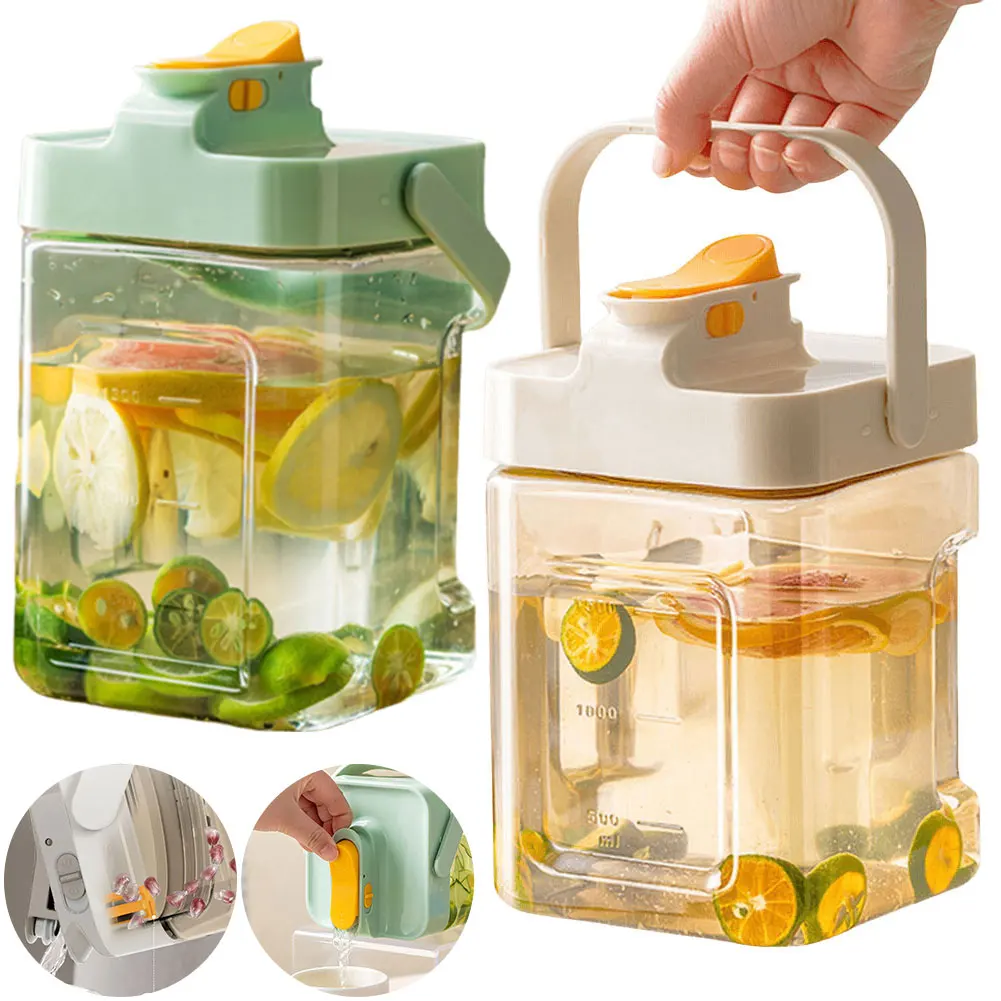 

2.3L Portable Plastic Drink Dispenser Refrigerator Beverage Liquid Drink Container Water Container for Party Picnic