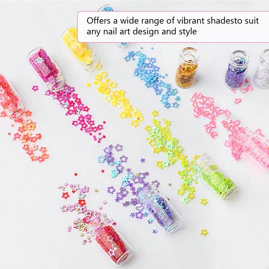 48個入りネイルアートラインストーンビーズスパンコールセット、ミックスデザイングリッターチップデコレーションツール、ジェルネイルステッカーケース、美容サロン用