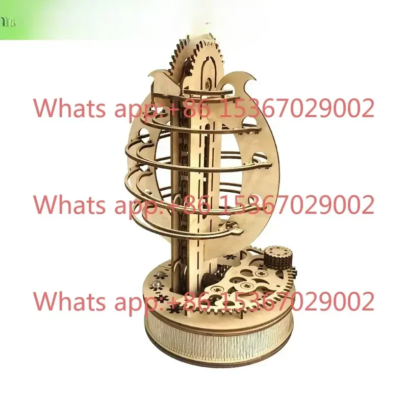 Mechanical Track Ball Model 3D Wooden Puzzle Hand Assembled Toy Adult Decompression Kit DIY Brain Teaser Gift
