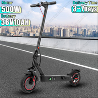 Electric Kick Scooters Iscooter i9 Max 36V10AH Battery 500W High Motor E Scooter 10 Inch Solid Honeycomb Tire Electric Scooter