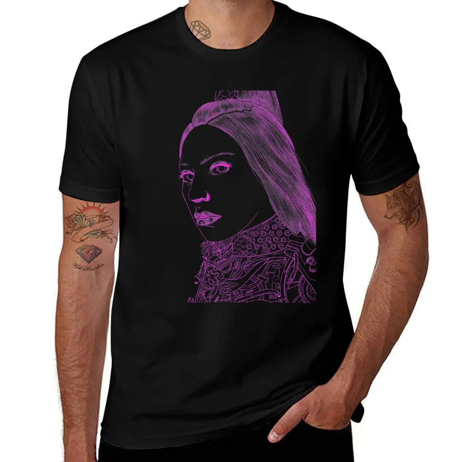Chromatica’s Cyborg T-Shirt Casual Loose Short Sleeve Tee for Men