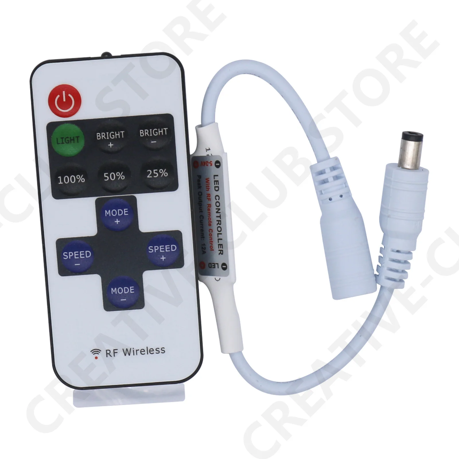 DC5-24V Mini 11Keys RF Wireless Led Remote Controller Led Dimmer Controller For Single Color Light Strip SMD5050/3528/5730/3014/