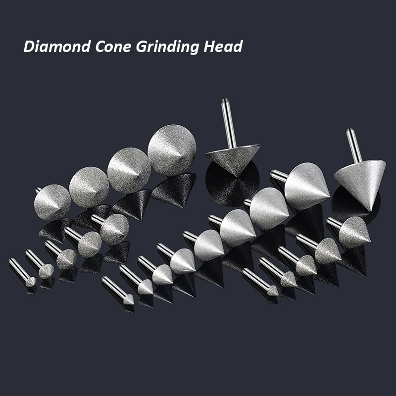 Dia10~80mm Diamond Chamfering Wheel Conical 90-degree Grinding Head Right Angle Glass Metal Drilling and Reaming Tool
