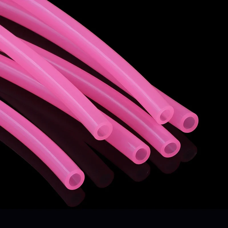 1 ~ 10 متر الوردي الغذاء الصف ID 2 ~ 8 مللي متر أنبوب السيليكون غير سامة مرنة حوض السمك الري الهواء شرب الأنابيب حديقة خرطوم المياه #4