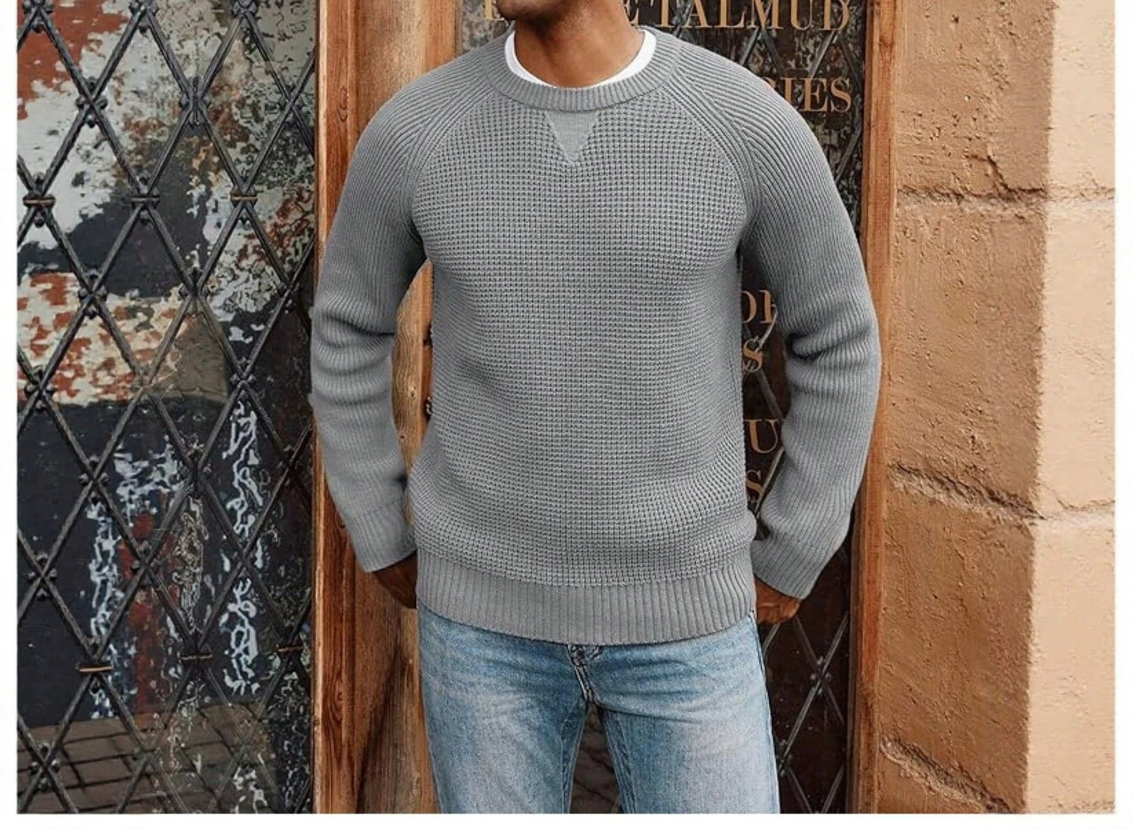 Men's New Knitted Sweater Commuting Daily Retro High-end Sense Cash Out