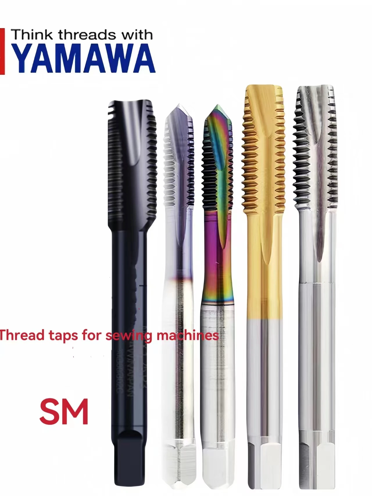 Japanese YAMAWA needle thread Spiral Pointed Taps SM9/64-4 SM11/64-40 SM3/32-56 SM9/32-28 SM15/64-28 sewing machine spiral tap