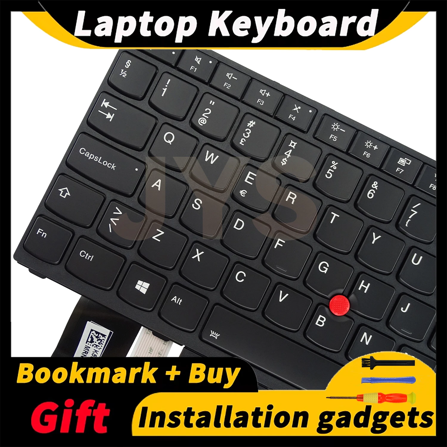 For Lenovo ThinkPad L14 Gen1/L14 Gen2 laptops replacement keyboard with backlit Danish layout