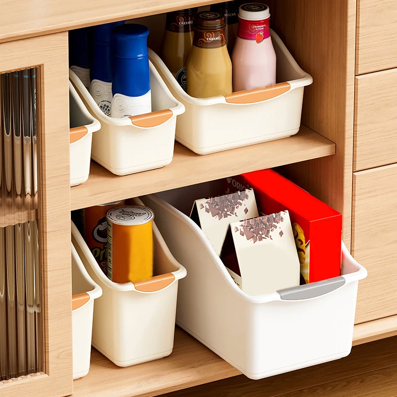Drawer-type Cabinet Storage Box With Pulley Gap Sundries Kitchen Storage Box Large Capacity Multifunctional Storage Box