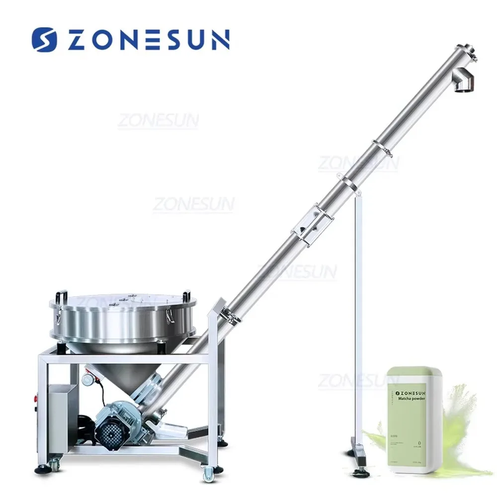 Automatic Spices Powder Inclined Auger Feeder Machine Stainless Steel Conveyor Elevator for Food Industry Efficient