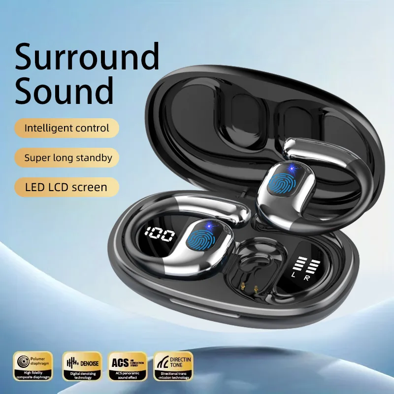 

Оригинальные беспроводные наушники OWS HiFi Stereo Sports Open Bluetooth с микрофоном, шумоподавлением и защитой от воды