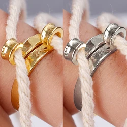 4/1pcs Adjustable Knitting Crochet Loop Rings DIY Yarn Guide Finger Faster Holder Open Fingering Crocheters Tool Sewing Supplies