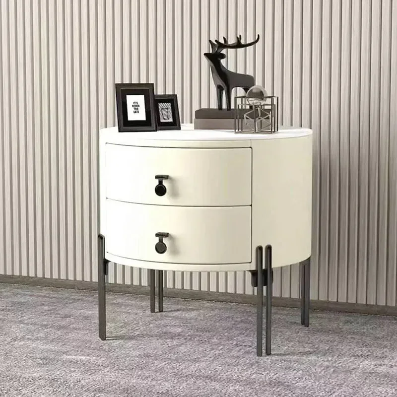 Mesitas de noche elegantes, mesa suave, muebles de dormitorio de lujo económicos, armario de cama lateral, cabeceros de noche, soporte moderno