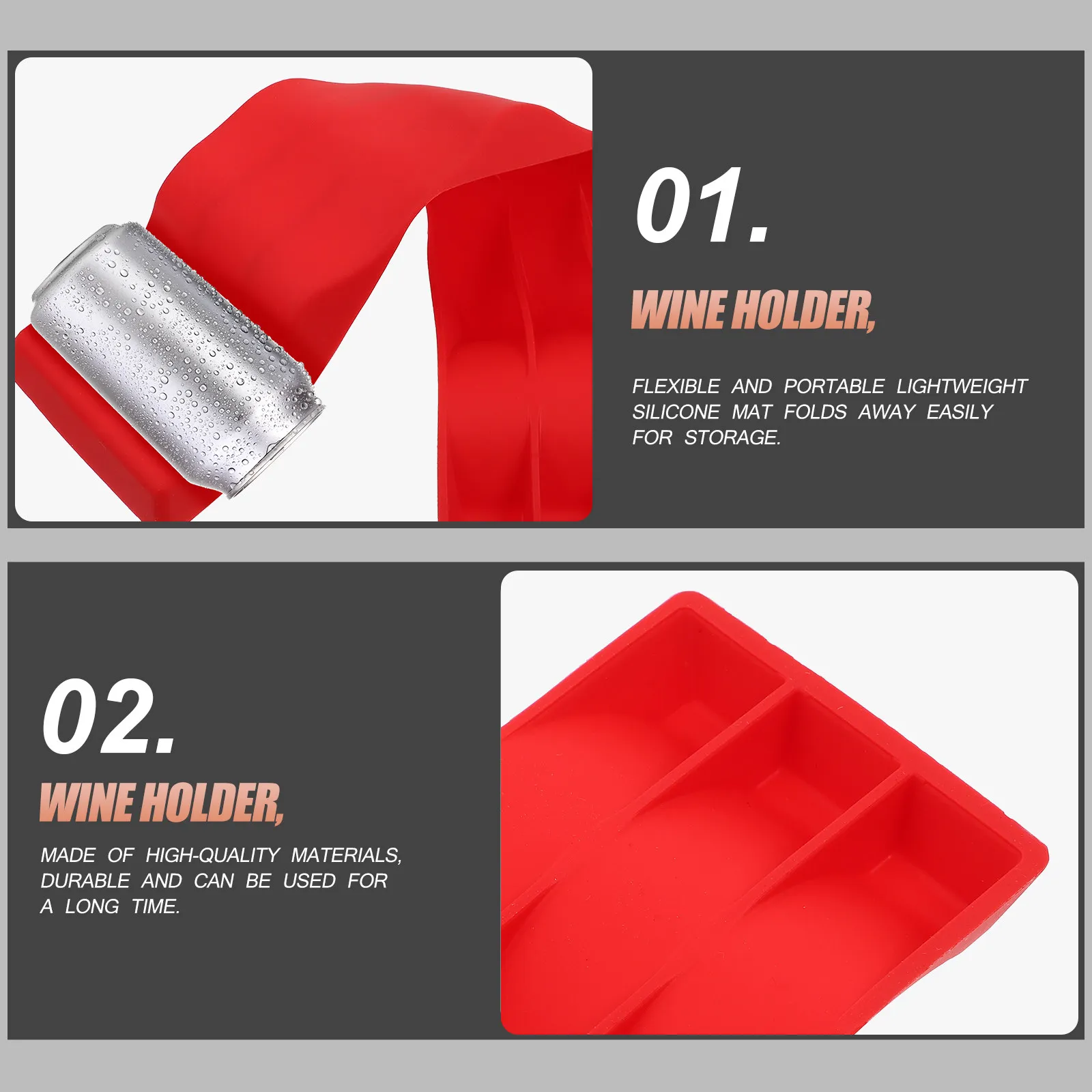 1Pcs Silicone Wine Bottle Stacker Foldable Pyramid Wine Holder for 10 Bottles Slip-Resistant Countertop Bar Home Night Market