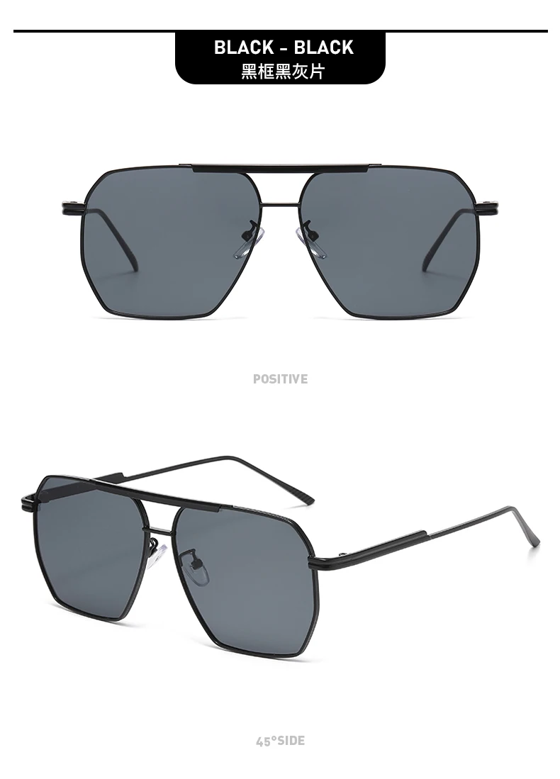 Piloten-Sonnenbrille mit goldenem Rahmen, Retro-Sonnenbrille mit doppeltem Bügel, UV-schützende Sonnenbrille für Herren zum Autofahren 2501 – Detail 11