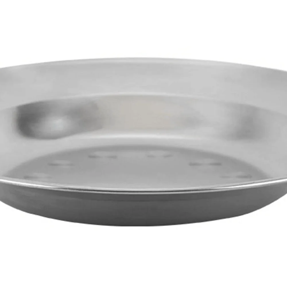 10Pcs Rustless Steel Dinner Plate Smooth Practical Serving Plate Anti Corrosion Raised Anti Spill Dinner Dish Daily Dining