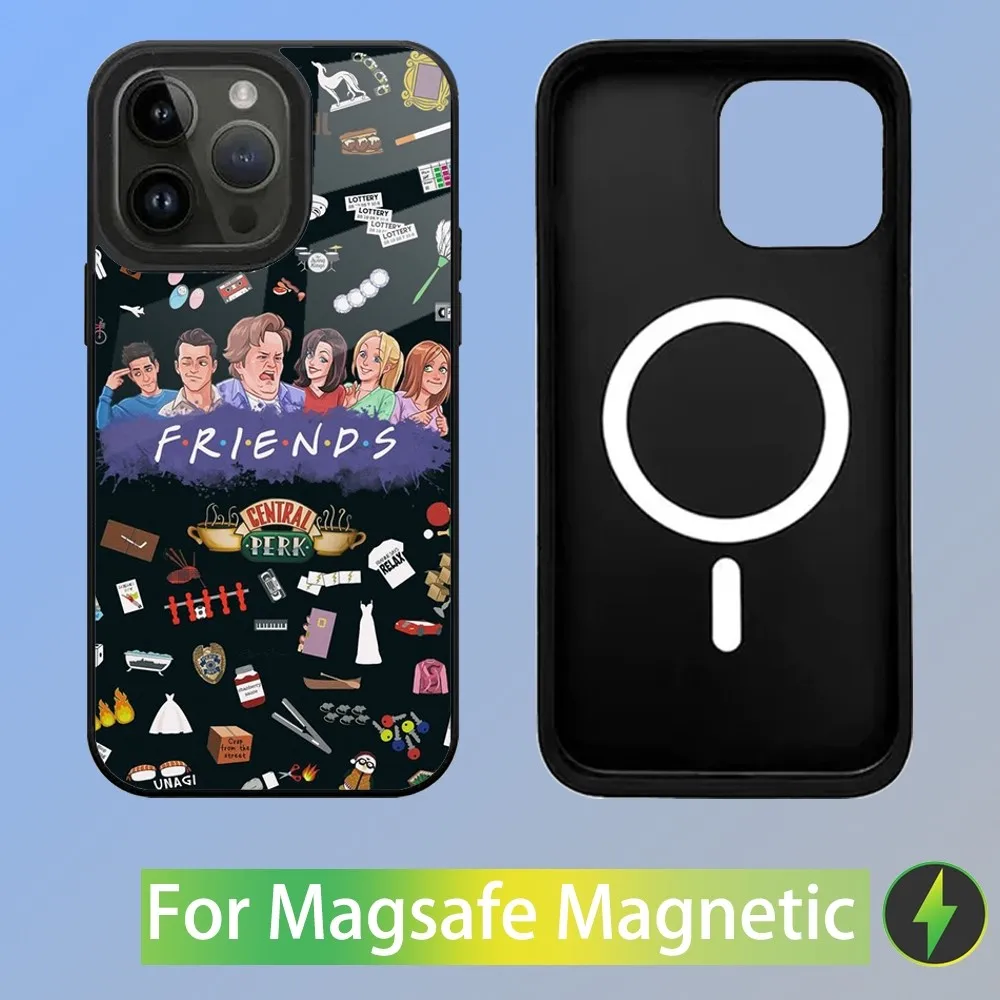 F-Friends TV Show Cartoon Phone Case For iPhone 15,14,13,12,11,Plus,Pro,Max Mini Magsafe Magnetic Wireless Charging