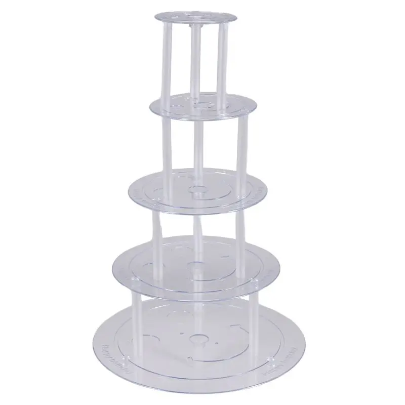 BHTS-Cake Supports For Multi-Tier Cakes Cake Stand 5 Levels (9/12/16/20/26Cm)) With 20 Plastic Dowel Rails Cake Supports