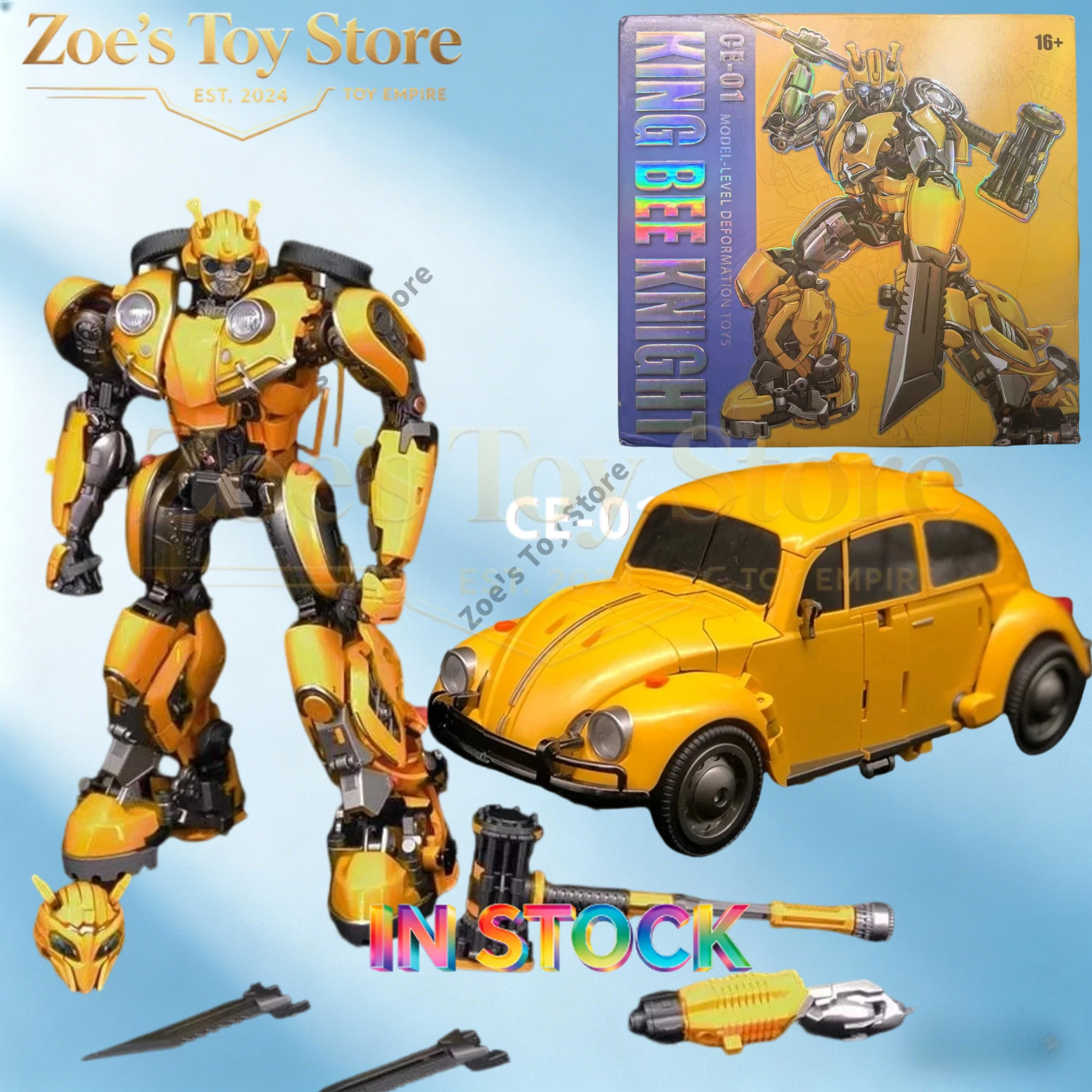 

CE Transformation Masterpiece CE01 CE-01 Yellow Bee Oversized Alloy Parts Movie Series KO Anime Action Figure Robot Toy