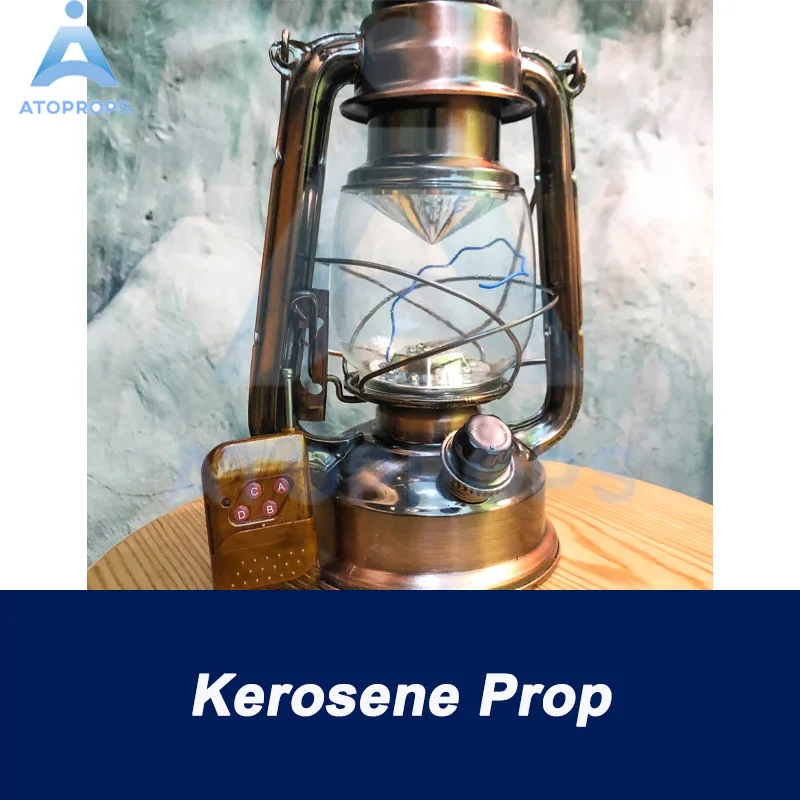 Kerosene Lamp Prop Real Life Escape Room Press A to Light On Press B to Light Off By Wireless Controller  ATOPROPS