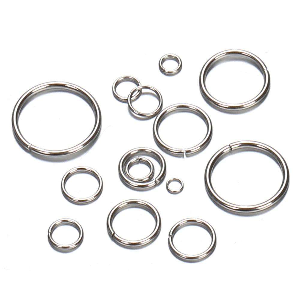 200Pcs/lot 3mm-12mm Stainless Steel Open Jump Rings Split Rings Findings For Jewelry Making Connectors Diy Accessories Supplies