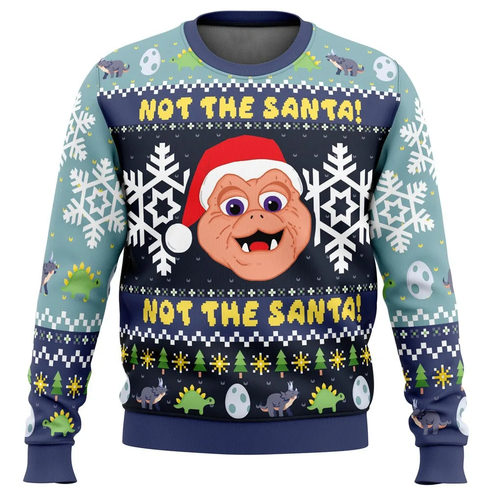 Not The Santa Dinosaurs Ugly Merry Christmas Sweater 2026 New Fashion Men Hoodie Pullover Tops Winter Women Sweatshirt
