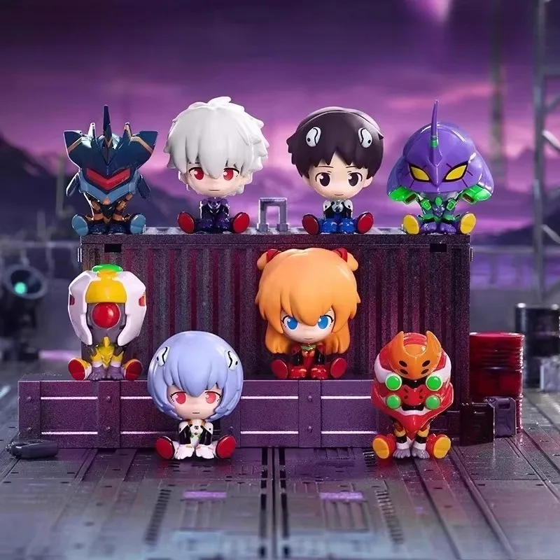 حقيقي إيفا سلسلة الجلوس الصغيرة صناديق أعمى أنيمي القرن الجديد Evangelion نموذج لجسم صندوق مفاجأة مكتب زينة زخرفية لعبة هدية