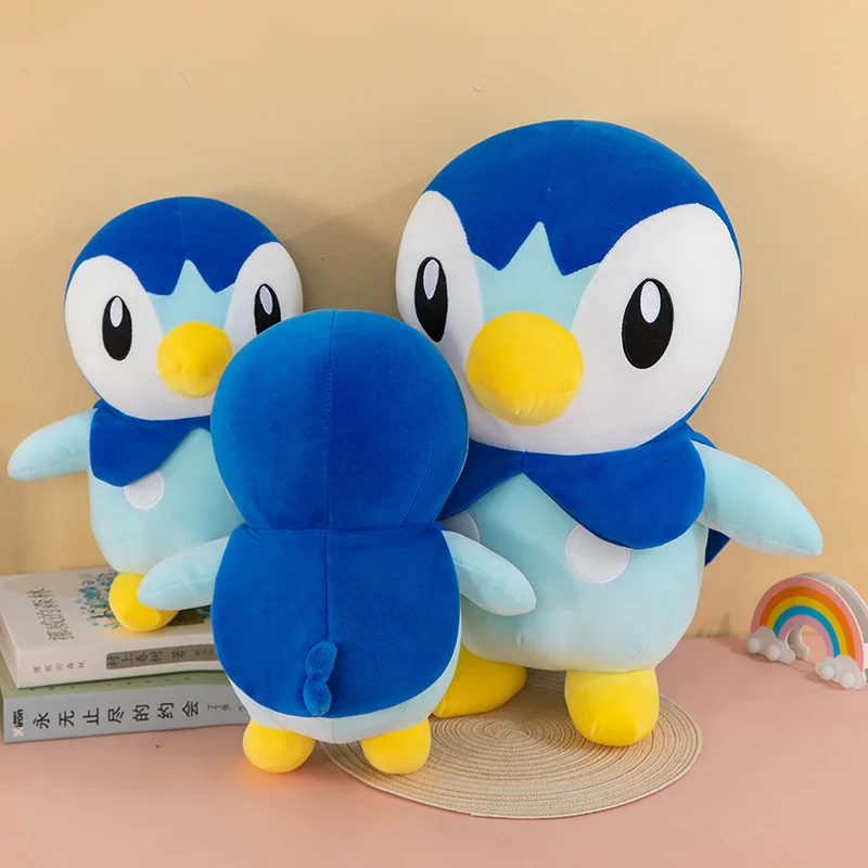 Brinquedos de Pelúcia Kawaii Piplup de 60cm, Bonecos de Pokémon, Almofada Grande e Macia para Crianças, Presente de Aniversário e Natal por Atacado