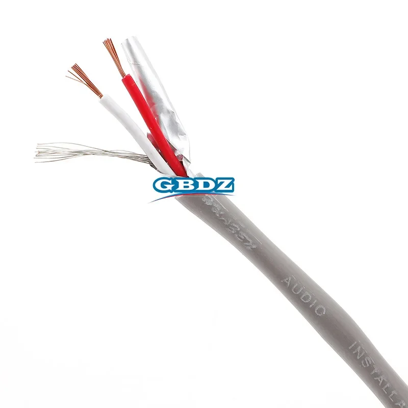 2x0.5²Anti-Interference Engineering  RGVJP4 Audio Speaker Installation LineThrough Machine Aluminum Foil Performance Cable line