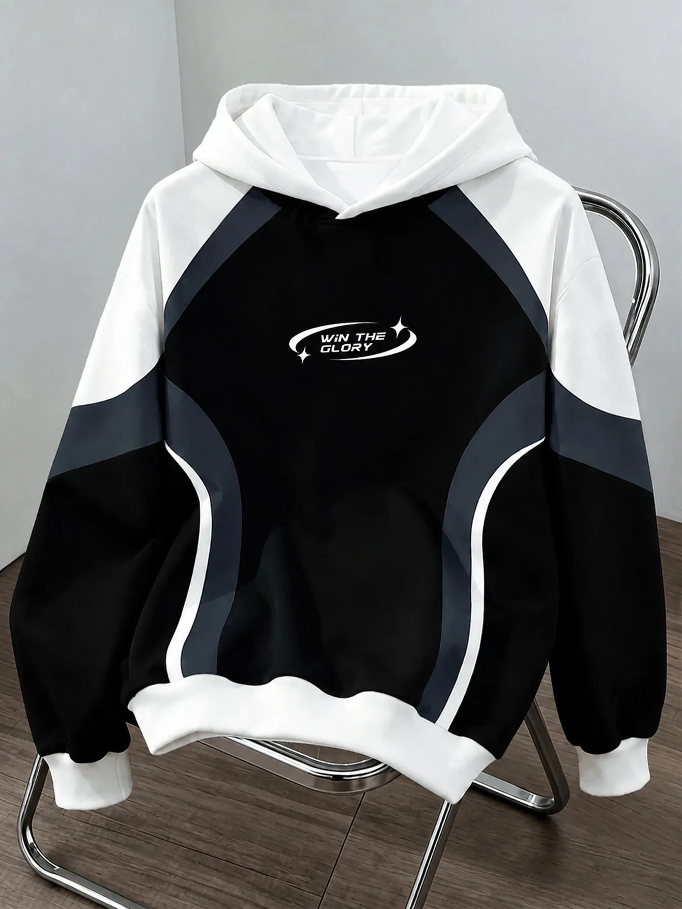 Fall/Winter Men's Hooded Sweatshirt with Letter Print - Comfortable Soft Casual Fashionable Streetwear for Men